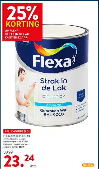 Kluswijs Flexa strak in de lak aanbieding