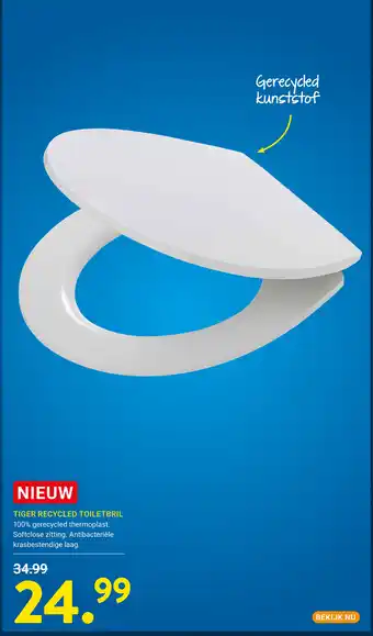Kluswijs Tiger Recycled Toiletbril aanbieding