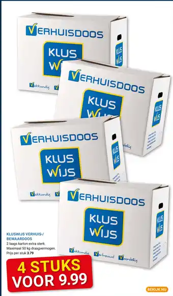 Kluswijs Kluswijs Verhuis bewaardoos aanbieding