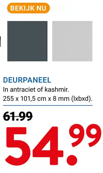 Kluswijs Deurpaneel aanbieding