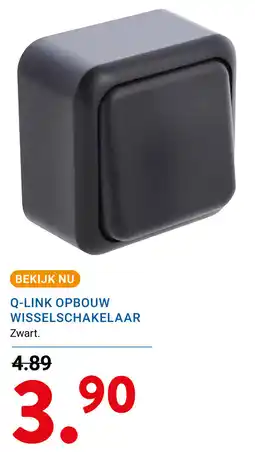 Kluswijs Q Link Opbouw Wisselschakelaar Zwart aanbieding
