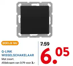 Kluswijs Q Link Wisselschakelaar Mat zwart aanbieding