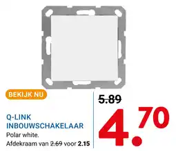 Kluswijs Q Link Inbouwschakelaar Polar white aanbieding