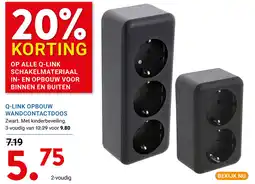 Kluswijs Q Link Opbouw Wandcontactdoos aanbieding