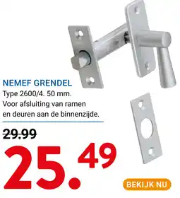 Kluswijs Nemef grendel aanbieding