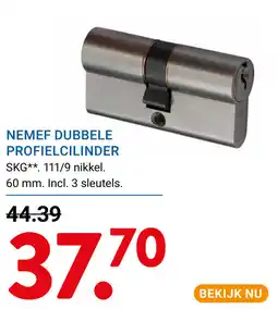 Kluswijs Nemef Dubbele Profielcilinder aanbieding