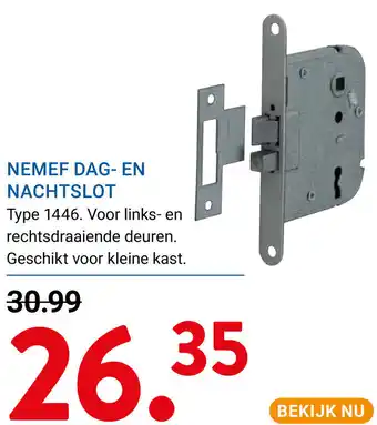 Kluswijs Nemef Dag en Nachtslot aanbieding