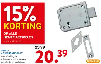 Kluswijs Nemef kelderbandslot aanbieding