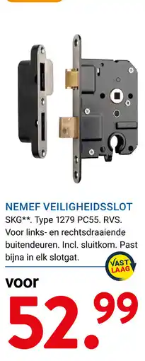 Kluswijs Nemef veiligheidsslot aanbieding