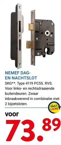 Kluswijs Nemef dag en nachtslot aanbieding