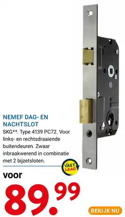 Kluswijs Nemef dag en Nachtslot aanbieding