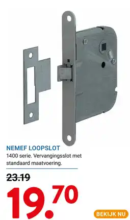 Kluswijs Nemef loopslot aanbieding