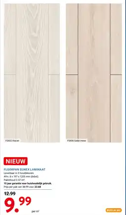 Kluswijs Floorpan sunex laminaat aanbieding
