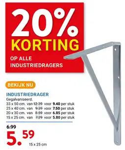 Kluswijs Industriedrager Gegalvaniseerd aanbieding