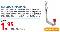 Kluswijs Gereedschapshaak aanbieding