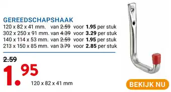 Kluswijs Gereedschapshaak aanbieding