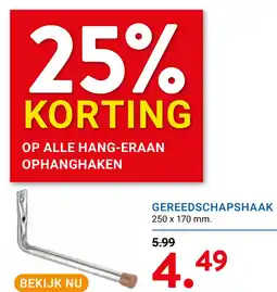 Kluswijs Gereedschapshaak aanbieding