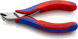 Amazon Knipex Elektronica-voorsnijtang met schuine kop met meer-componentengrepen 120 mm 62 12 120 aanbieding