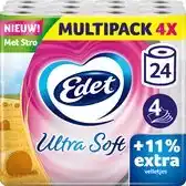 Bol.com Edet Ultra Soft Toiletpapier - 4-laags - 24 rollen - Voordeelverpakking aanbieding