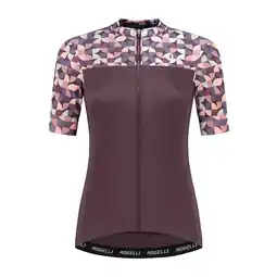 ANWB Rogelli Essential Graphic Fietsshirt Dames Bourgondië-Koraal aanbieding