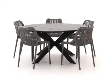 Kees Smit Forza Ripi/Fidenza ø149cm dining tuinset 6-delig stapelbaar aanbieding