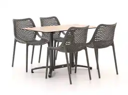 Kees Smit Forza Ripi/Canzo 120cm dining tuinset 5-delig stapelbaar inklapbaar aanbieding