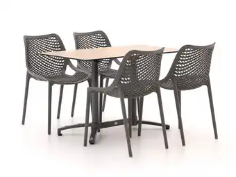 Kees Smit Forza Ripi/Canzo 120cm dining tuinset 5-delig stapelbaar inklapbaar aanbieding