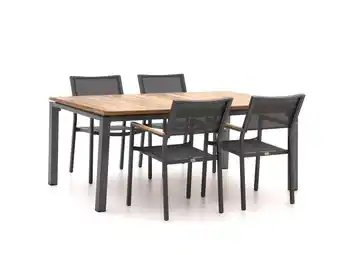 Kees Smit Bellagio Roma/Linosa 180cm dining tuinset 5-delig stapelbaar aanbieding