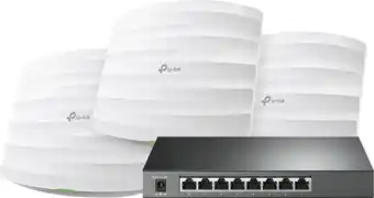 Coolblue TP-Link Omada EAP245 3-Pack + TP-Link Omada TL-SG2008P aanbieding