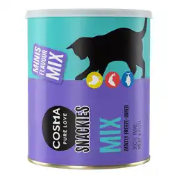 Zooplus 130g Cosma Snackies Minis Maxi Tube Mix Kat aanbieding