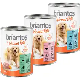 Zooplus 6x400g Briantos Delicious Pate Honden Natvoer Mix: Vis, Lam & Rund aanbieding