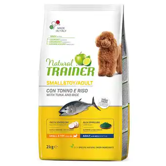 Zooplus 2kg met Tonijn & Rijst Adult Small & Toy Natuurlijke Trainer Kroketten voor honden aanbieding