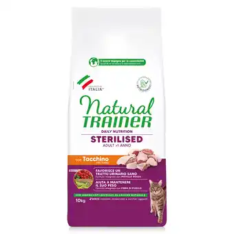 Zooplus 10 kg Natural Trainer Sterilised White Meat kattenvoer droog aanbieding