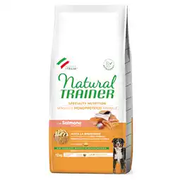 Zooplus 12kg Trainer Natural Sensitive No Gluten Adult Med/Max Salmon hondenvoer droog aanbieding