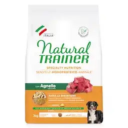 Zooplus 3kg Trainer Natural Sensitive No Gluten Adult Med/Max Lamb hondenvoer droog aanbieding