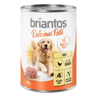 Zooplus 6x400g Briantos Delicious Pate Honden Natvoer Kip aanbieding