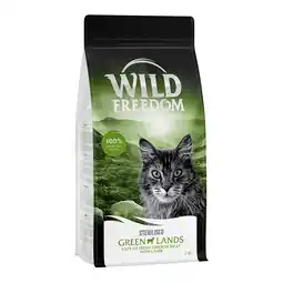 Zooplus 2kg Graanvrij Wild Freedom Kattenvoer - Adult Green Lands Sterilised - Lam aanbieding