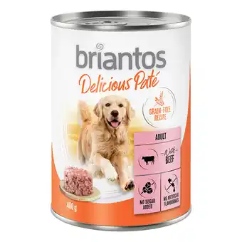 Zooplus 6x400g Briantos Delicious Pate Honden Natvoer Rund aanbieding