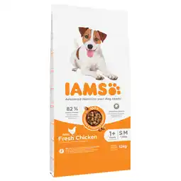 Zooplus 12kg Small/Medium Adult IAMS Hondenvoer aanbieding