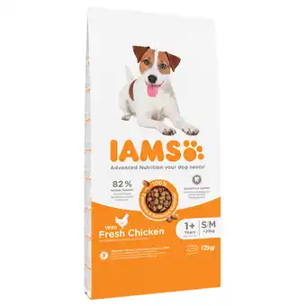 Zooplus 12kg Small/Medium Adult IAMS Hondenvoer aanbieding