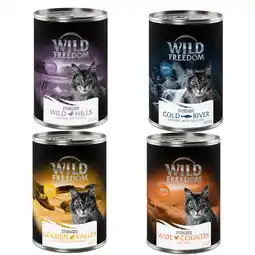 Zooplus 6 x 400 g Wild Freedom - Sterilised Mixpakket: 2x Pure Kip, 2x Zeezalm, 1x Konijn, 1x Eend aanbieding