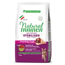 Zooplus Natural Trainer Gesteriliseerd met rauwe Ham Brokken voor Katten - 1,5 kg aanbieding