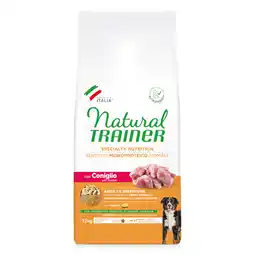Zooplus Dubbelpak: 2x12kg Trainer Natural Sensitive Adult Medium/Maxi met konijn droog hondenvoer aanbieding