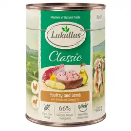 Zooplus 6 x 400 g Lukullus Organic Adult Gevogelte & Lam (graanvrij) aanbieding