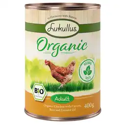 Zooplus 6 x 400 g Lukullus Organic Adult Kip (Glutenvrij) Honden Natvoer aanbieding