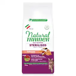 Zooplus 10 kg Sterilised Salmon Natural Trainer Droog kattenvoer aanbieding