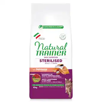 Zooplus 10 kg Sterilised Salmon Natural Trainer Droog kattenvoer aanbieding