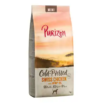 Zooplus 3 kg Purizon - Koudgeperste Mini Zwitserse Kip met Hennepolie aanbieding