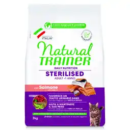 Zooplus 3 kg Sterilised Salmon Natural Trainer Droog kattenvoer aanbieding