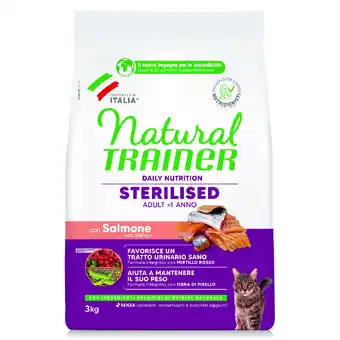 Zooplus 3 kg Sterilised Salmon Natural Trainer Droog kattenvoer aanbieding
